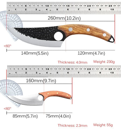 Forged Multi-purpose Knives with Hammer Pattern Butcher Boning Knife Sharp