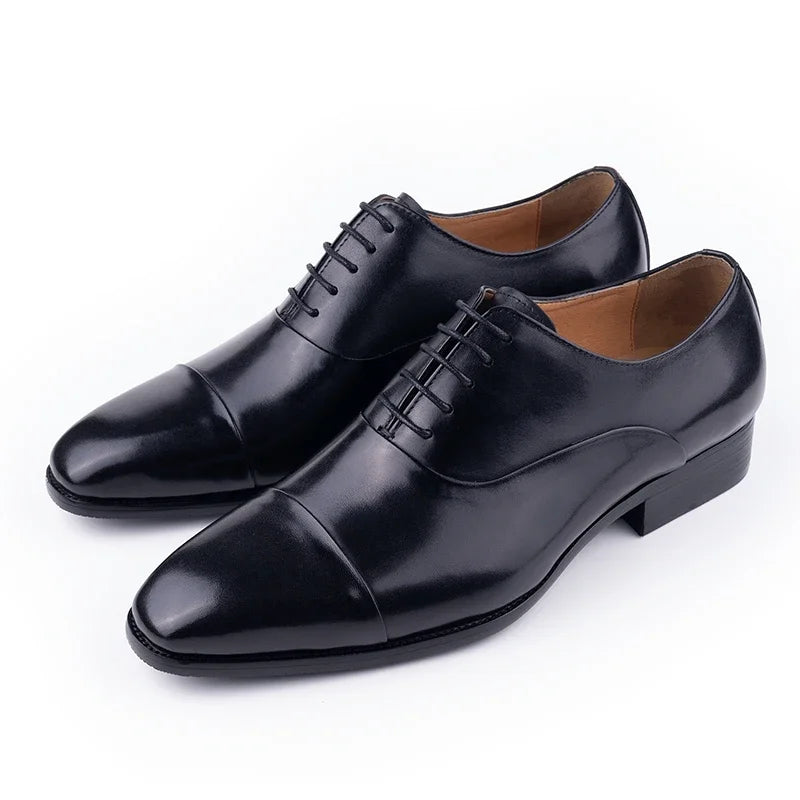 High Quality Handmade Mens Oxford Shoes Inner Suture Genuine Leather Men
