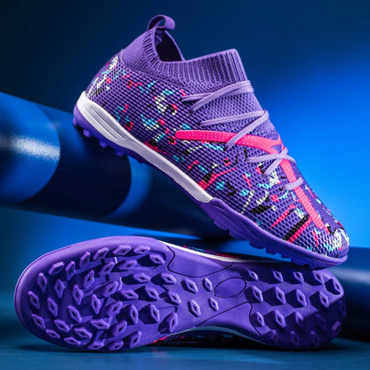 Mens Football Field Boots Ultralight Turf Indoor Society Training Soccer Shoes Cleats