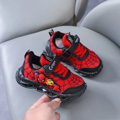 Casual Sneakers Red Black For Spring Boys Cartoon Mesh Outdoor Shoes Children