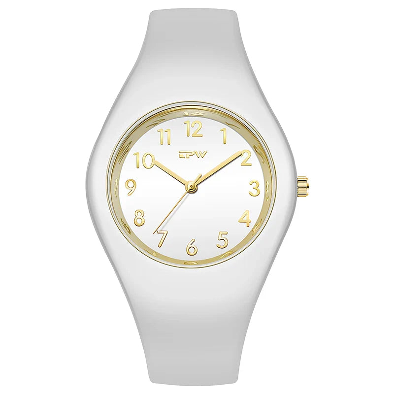 TPW Full Size 40mm Quartz Watch For Women Rubber Strap Skin Friendly Silicone watch