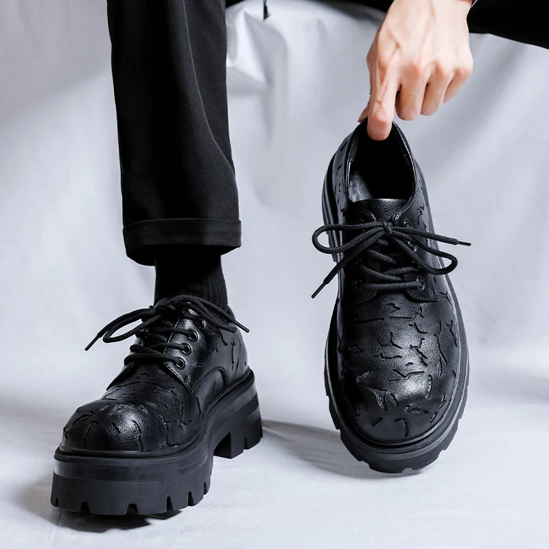 Men Dress Shoes lace up oxfords Patent Leather Brogue Shoe Male Formal Party Office Shoes Men Oxfords Business Moccasins Shoes