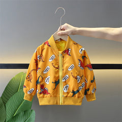 Boys Coat Outerwear Dinosaurs Pattern Boy Coats Kids Casual Style Jacket Boy Toddler Clothes Boy