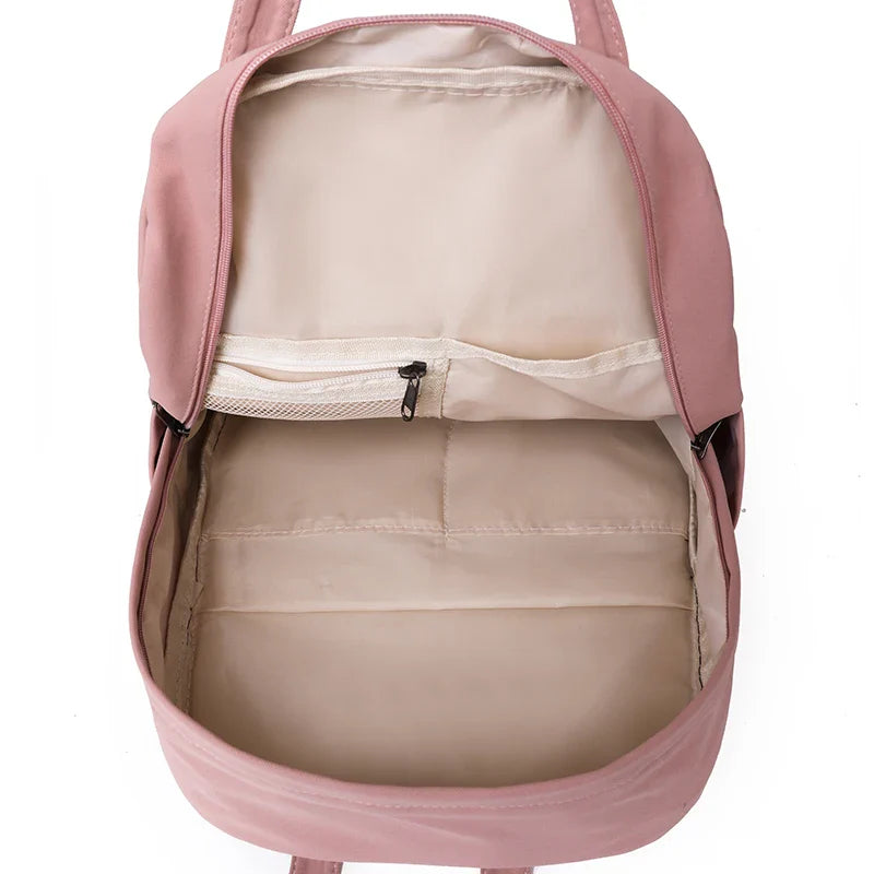DIEHE Solid Color Women Backpack High Quality Youth Waterproof Backpacks for Teenage Girls Female School Shoulder Bag Bagpack