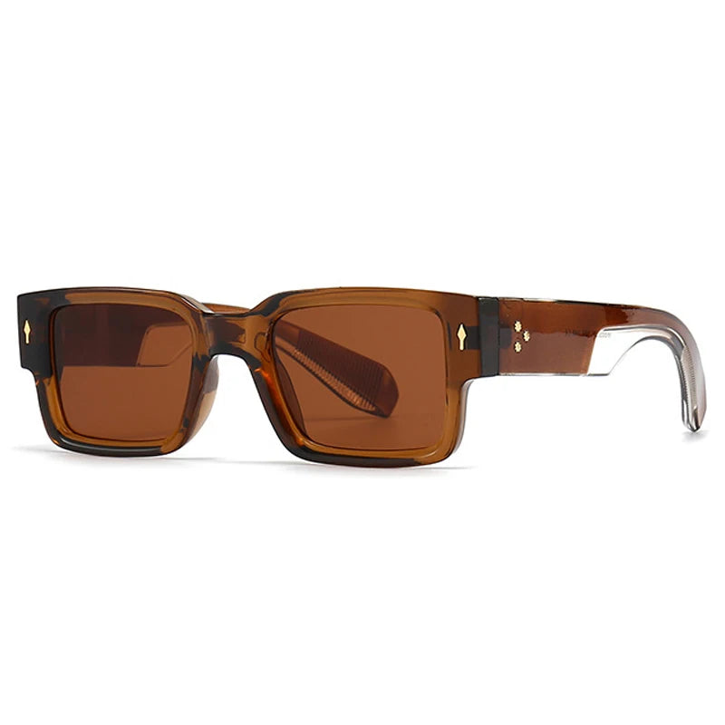 Men Sunglasses Vintage Punk Gradient Women Trending Dark Green Sunglasses