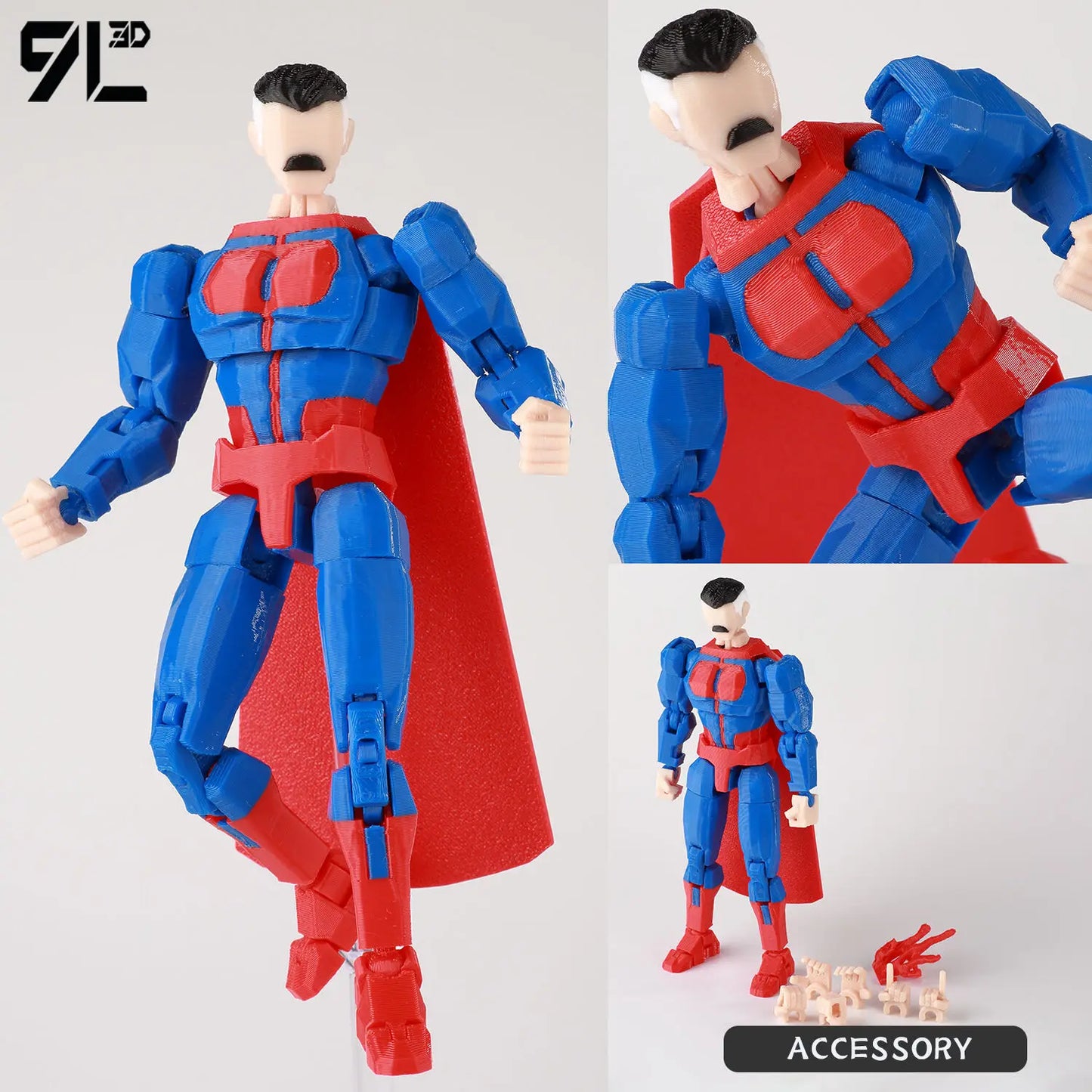 9L3D Printed Invincible Boy Lucky13 Dummy13 Conquer LEX Allen Superheroes Anime Toys Action Figures Mannequin Model Ornaments