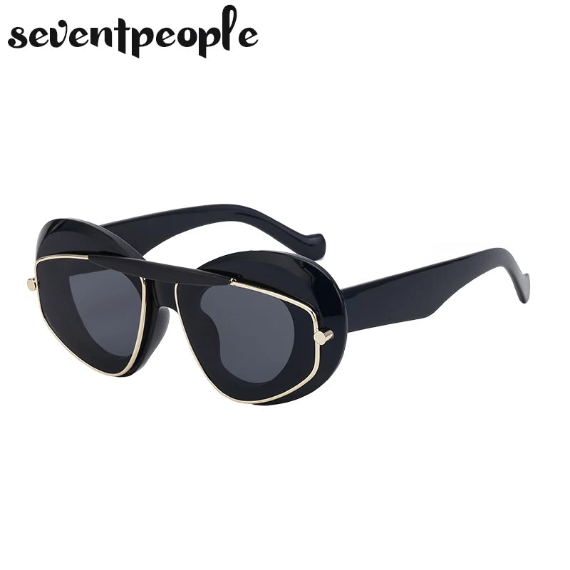 Sunglasses Women Brand Designer Fashion Oval Sunglasses