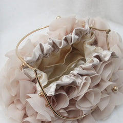 Satin Floral Bride Party Evening Clutch Bag Women Wedding Purses and Handbags