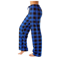 Women Christmas Pajama pants Autumn Winter Plaid Printed Pants