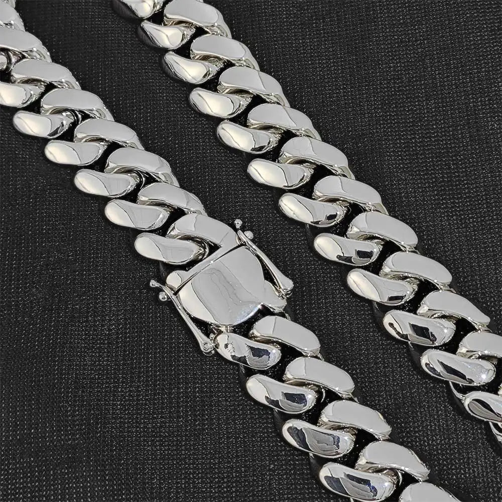 Men's 22mm Cuban Link Bracelet Hip Hop Heavy Brass Miami Cuban Link Chain Chunky Bracelet Jewelry For Boy Gift Drop Shipping