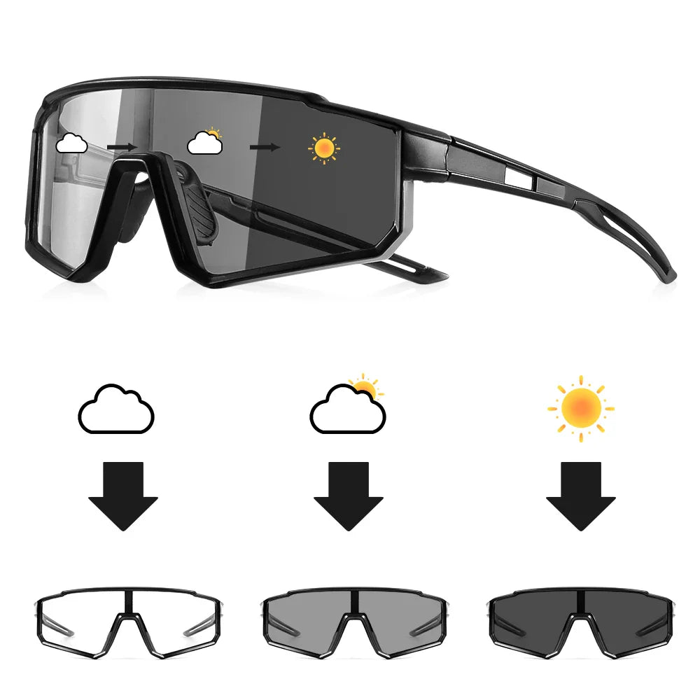 CRIXLAIS Fashion Photochromic Polarized Sunglasses Men Women Oversized Sun Glasses Male Night Vision Driving Goggles UV400