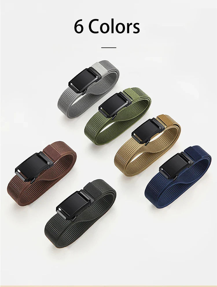 DINISITON Men‘s Belt Nylon Breathable Belts for Men Outdoor Equipment Belt Cowboy Canvas Designer Belt Tactical Belt