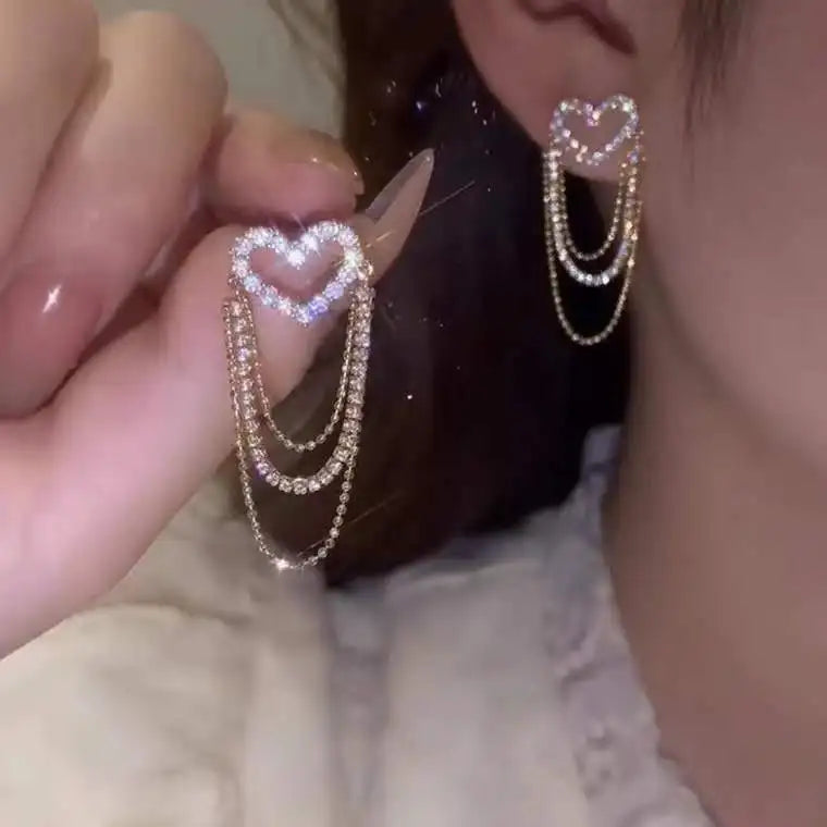 Simple Black Bow Love Earrings for Women Fashionable Personalized Beautiful Daily Accessories Party Jewelry Premium Gifts