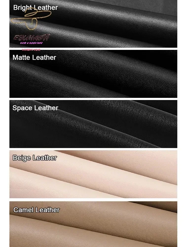 Women's Pants Velvet PU Leather Leggings Winter Ladies High Waist Fleece