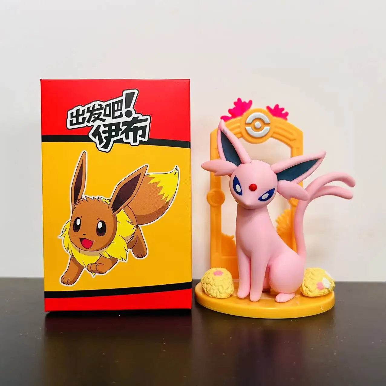 9pcs Pokemon Eevee Evolution Figure Set, Eevee Sylveon Espeon Glaceon Leafeon Anime Model Toys Collection for Kids Gift