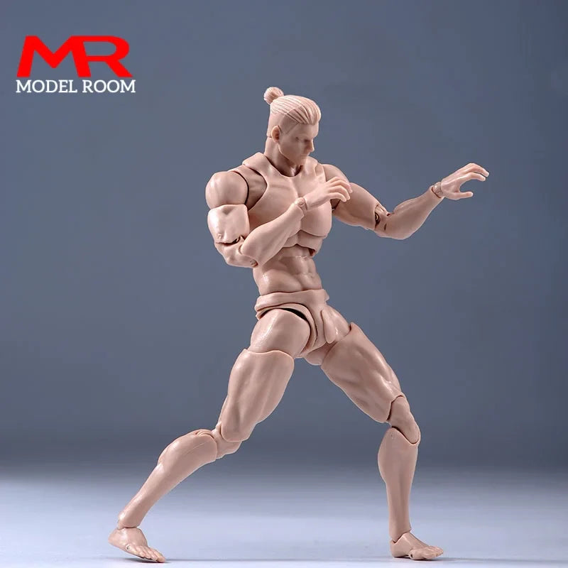 Third Part 1/12 Scale Super Flexible Male Joint Body 16.5cm Soldier Muscle Strong Articulated Action Figure Body Doll