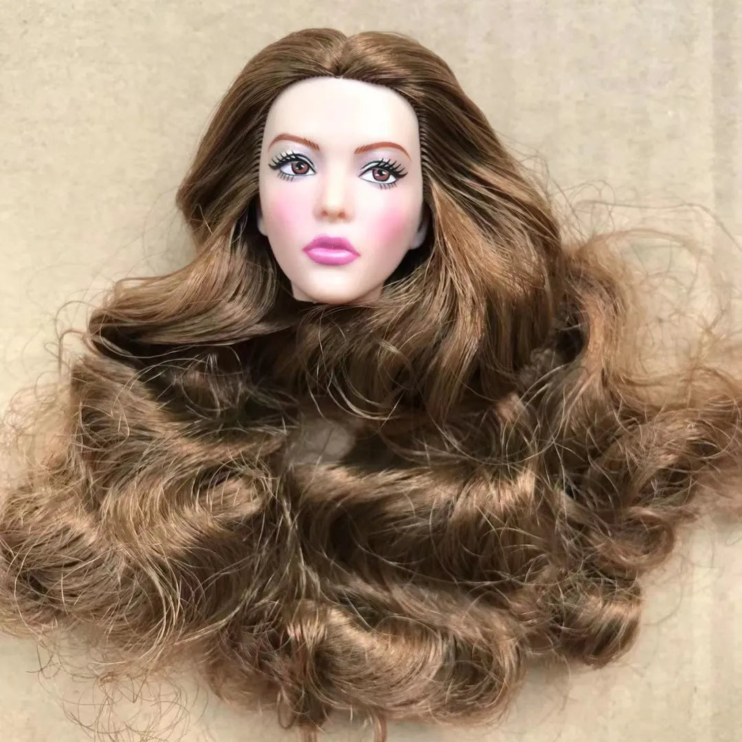 MENGF New Doll Heads Pink Beige Japan White Super White Blue Green Skin Doll Parts DIY Dressing Doll Body Figures Yoga Doll Body