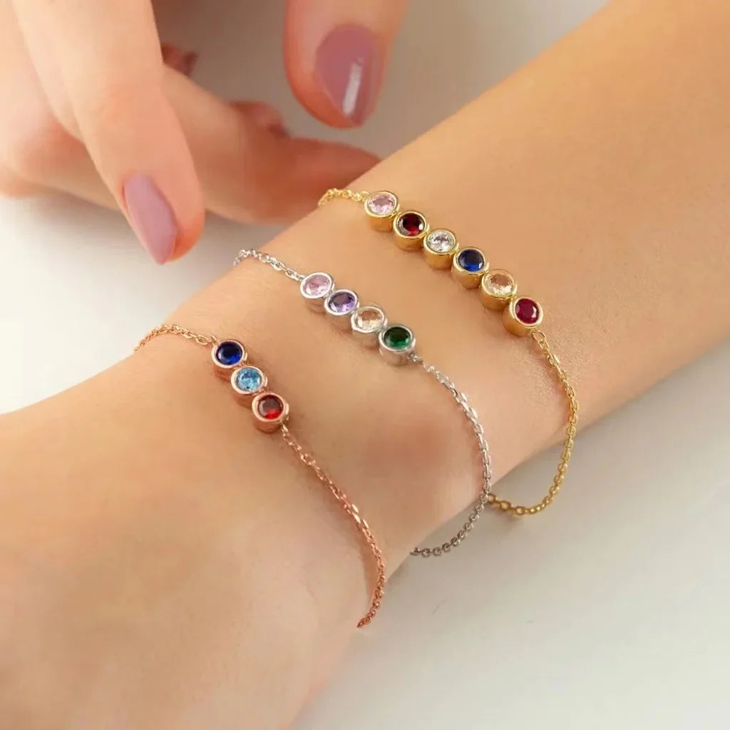 SUNIBI Stainless Steel Charm Crystal Necklace Pendant Birthstone Charms For Jewelry Making Women Earrings DIY Accessories