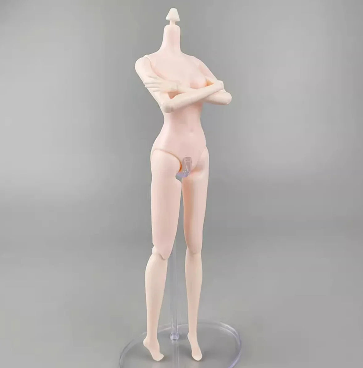 1/6 Super Model Doll Body Joints Movable Solid Doll Replacement Body For FR/IT Doll Heads Light Beige Pink White Skin Tone