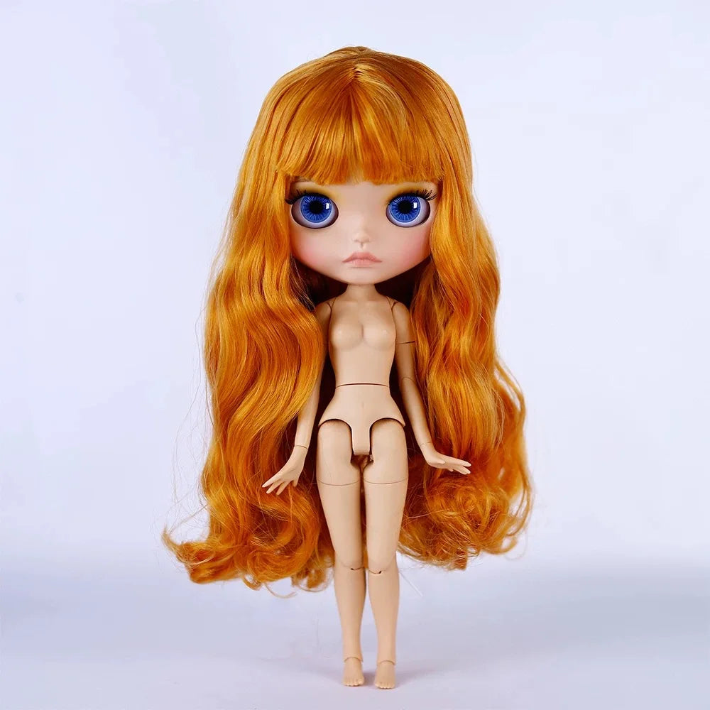 ICY DBS Blyth Doll Tan Skin Matte Face Glossy Face Pouting Lips 30CM BJD 19 Joints Body Doll DIY Make Up Costume Doll Gift Toy