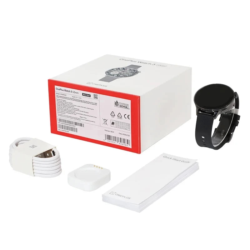 OnePlus Watch 3 43mm Global Version Smart Watch 1.32" AMOLED Smart Watch Display Up to 60h Battery Life Wear OS by Google GPS NF