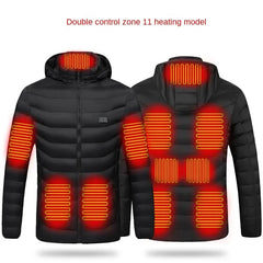 Smart Heating Jacket USB Smart Charging Heating Cotton Coat Winter