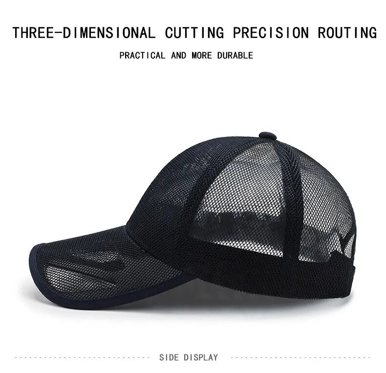 Summer Men Hat Openwork Brim Breathable Mesh Cap Outdoor Sports Sunscreen Baseball Women Sunhat