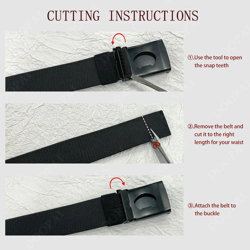 Men Female Belts Military Nylon Adjustable Belt Outdoor Travel Tactical Waist Belt with Plastic Buckle for Pants 125cm