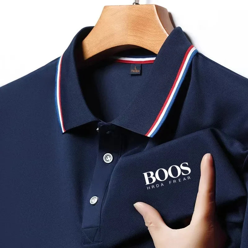 Summer Fashion New Men's Short Sleeved Designer Exquisite Three-dimensional Embroidery POLO Breathable Lapel Business T-shirt