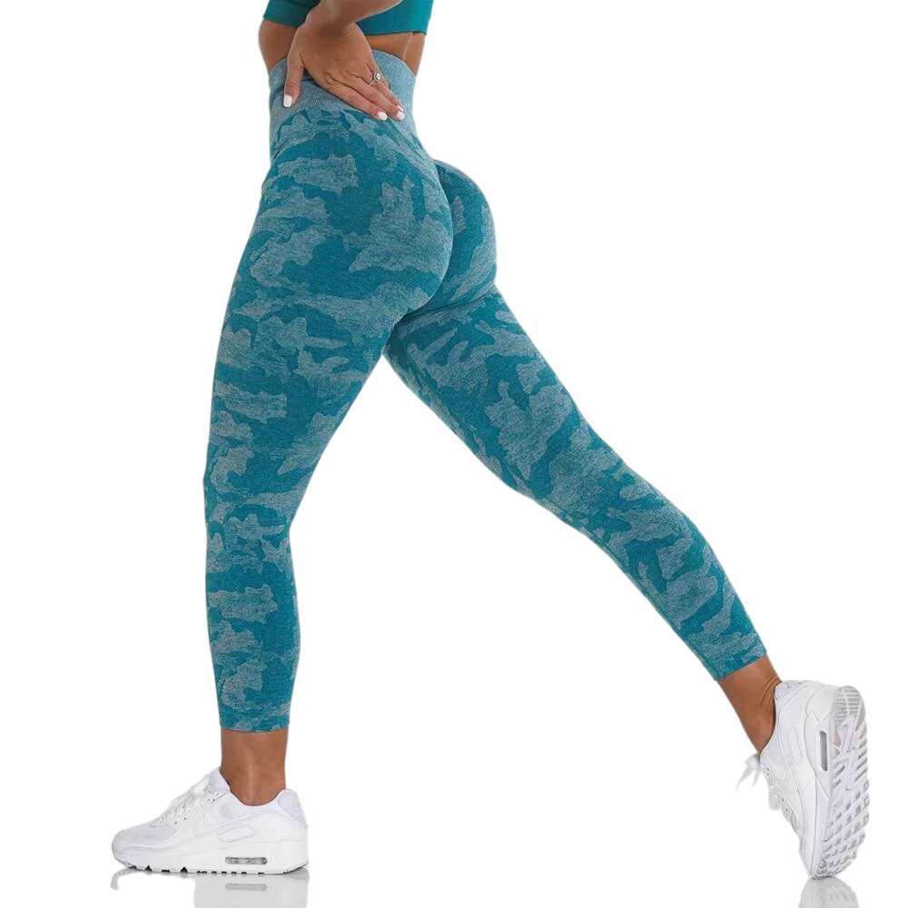 Camo Seamless Workout Leggings Butt Lift Yoga Pants Women Stretch Fitness