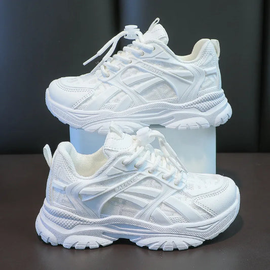 Children Casual Shoes Kids Sneakers for Boys and Girls Solid White Shoes