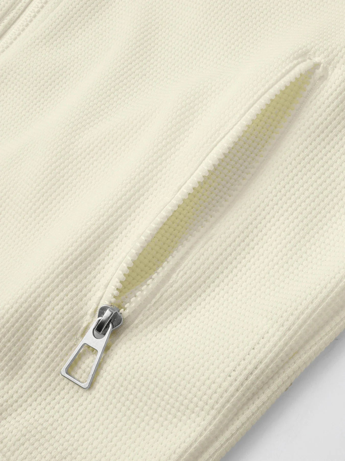 Men's Casual Solid Color Zipper Jacket and Pants Suit - Breathable Polyester Fiber for Spring/Autumn