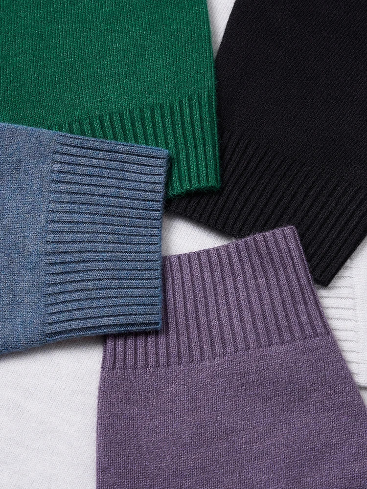 Autumn Basic Sweater Men Regular Fit Warm Knits Pullovers