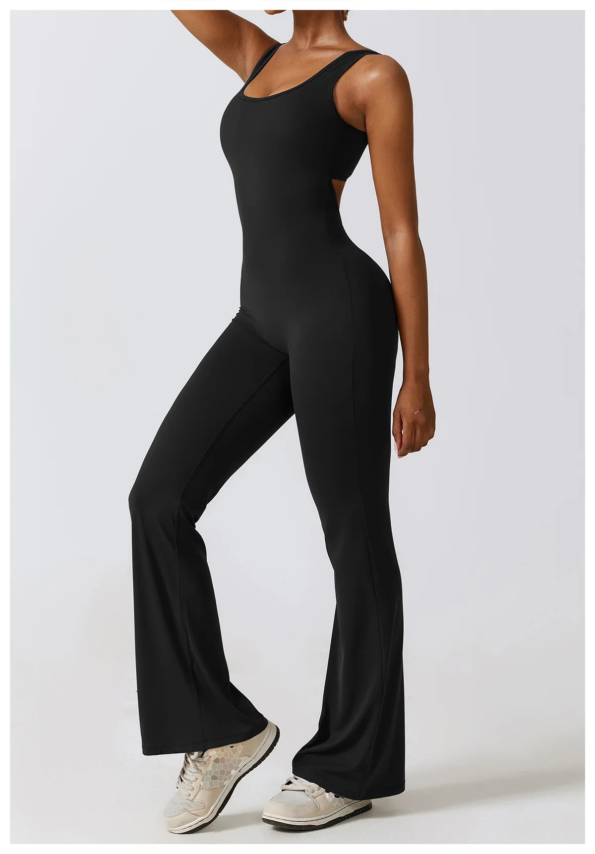 Women Jumpsuits One-Piece Yoga Suit Dance Belly Tightening Fitness Workout Set
