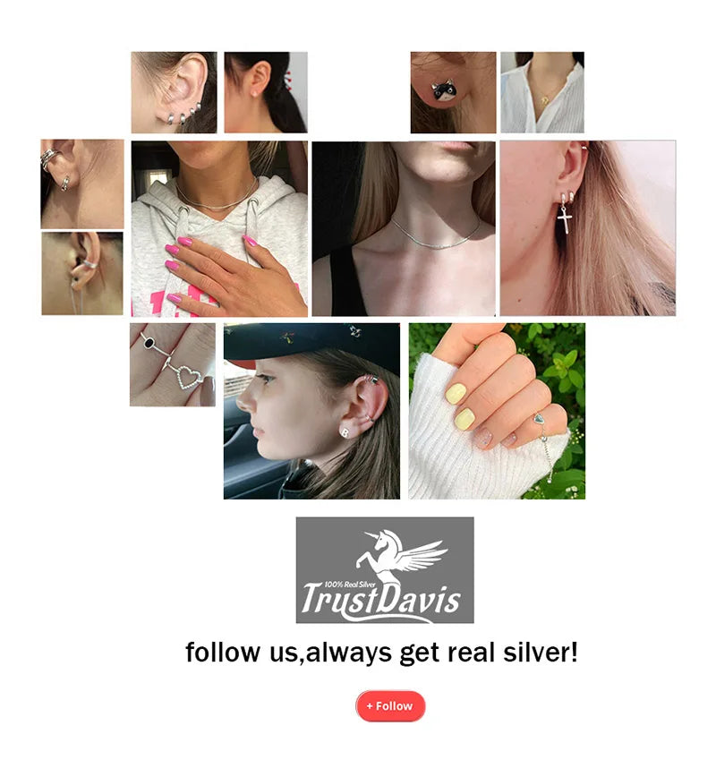 Trustdavis Authentic 925 Sterling Silver Sweet Irregular Pearl Stud Earrings For Women Wedding Party FIne Jewelry DA1224