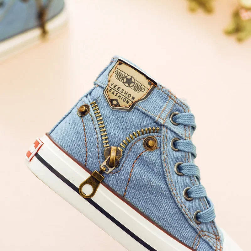 Children's Cowboy Boots Spring and Autumn Models Boys Canvas Shoes