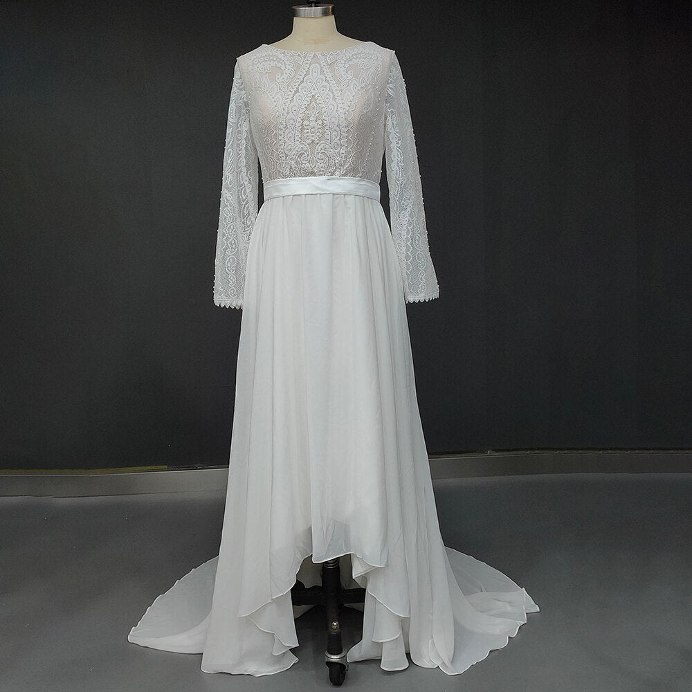 White Bridesmaid Dresses: Outdoor Wedding Dress Backless Buttons Up Soft Beach