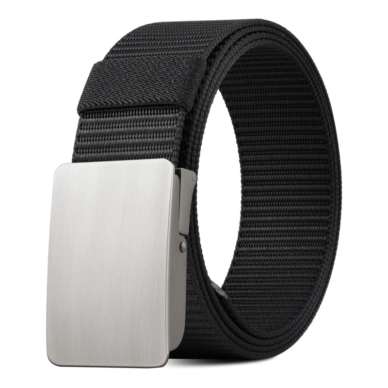 Unisex Canvas Belt Tweed Plaid Casual Polyester Four Seasons Universal Double Color Tweed Plaid Polyester Leisure Belt