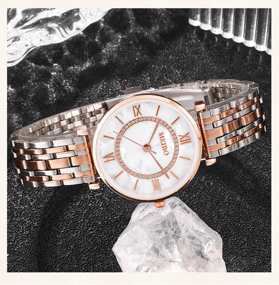 Womens Luxury Crystal Women Bracelet Watches Top Brand Fashion Diamond Ladies Quartz Watch Steel Female Wristwatch