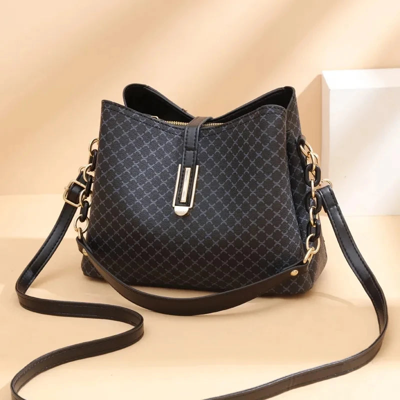 Fashion Bucket Bag Women PU Leather Shoulder Bag Brands