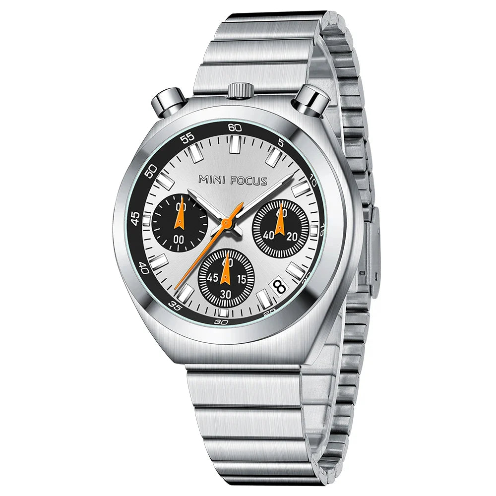 MINI FOCUS Multifunctional Panda Watch for Women Stainless Steel Casual Fashion Ladies Waterproof Quartz WristWatch Girl Gift