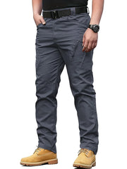 Men's multifunctional pocket tactical pants, wear-resistant Cargo Pants, water repellent, suitable for hiking and outdoor work