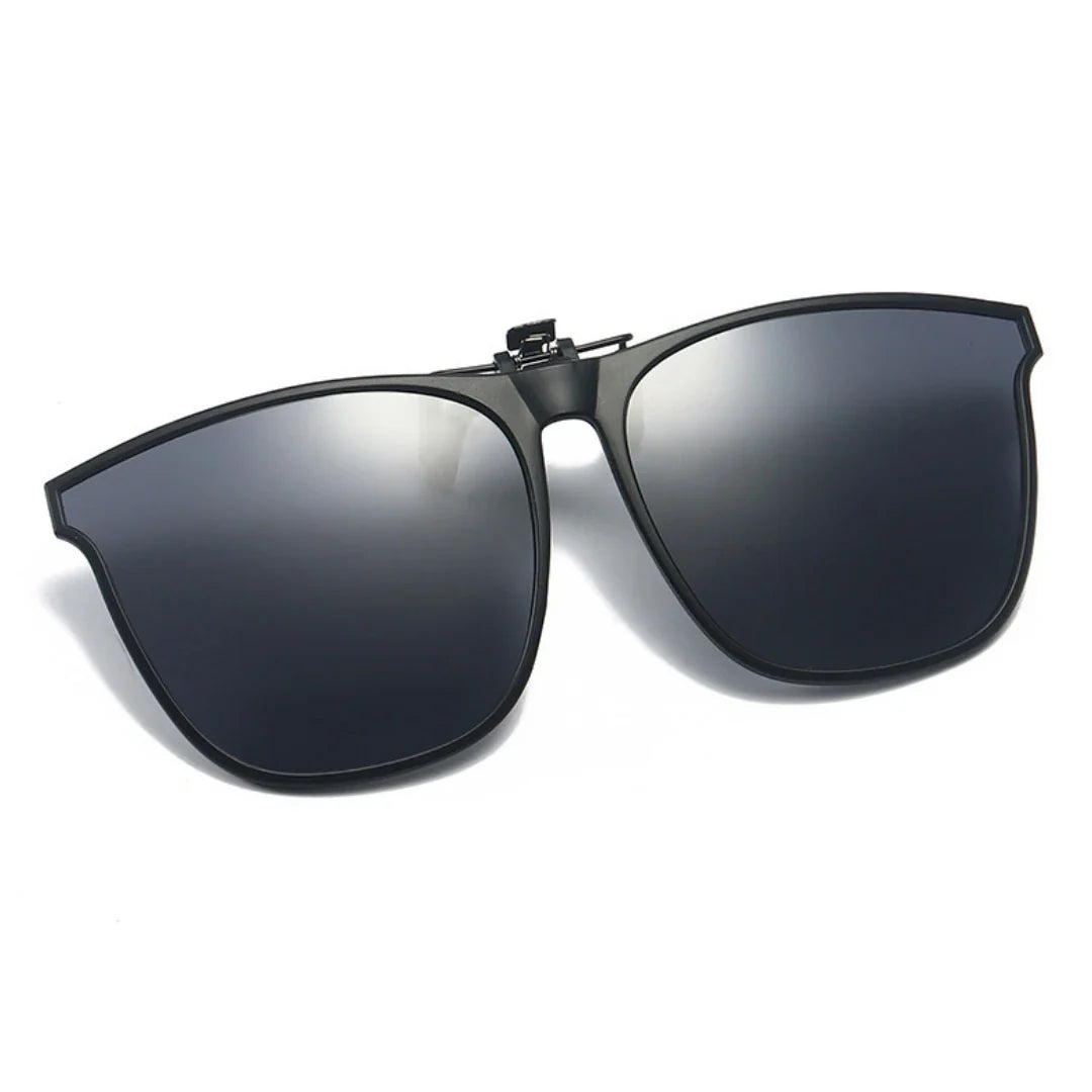 A Pair of New PC Clip Sunglasses for Outdoor Fishing and Driving. Clip Sunglasses for Day and Night Use.