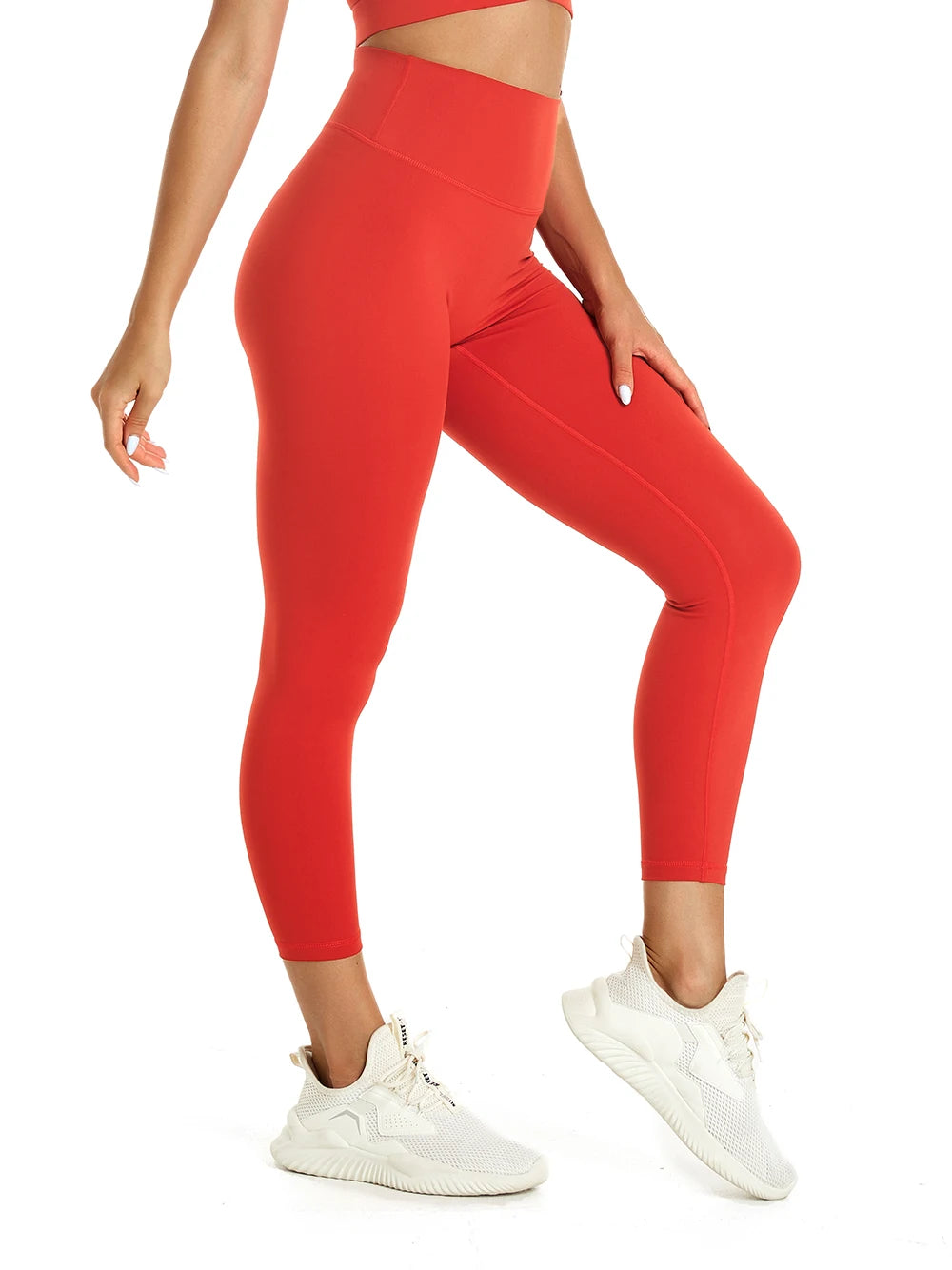 Women Workout Leggings No Front Seam Buttery Soft Yoga Pants Curved Contour