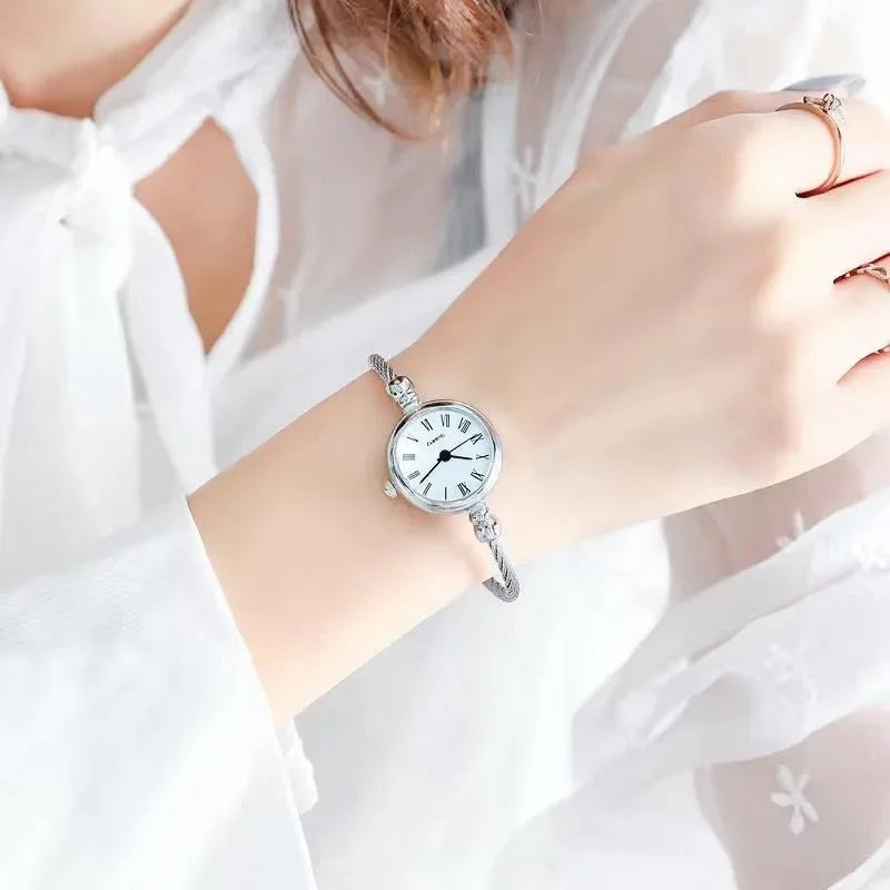 Fashion Bracelet Watches for Women Luxury Stainless Steel Retro Ladies Quartz Wristwatches Women Dress Clock 여자시계