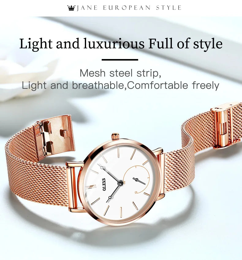 OLEVS Milanese Steel Band Quartz Women's Watch 5190
