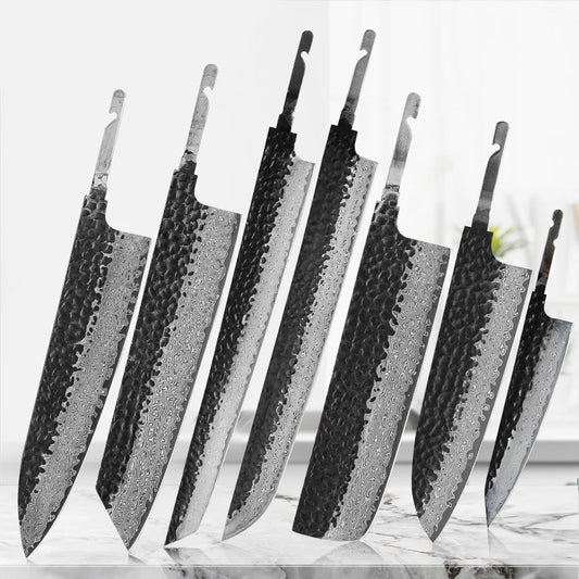 1-7 Pieces Japanese Chef Knives Blank Blade DIY Damascus Steel VG10