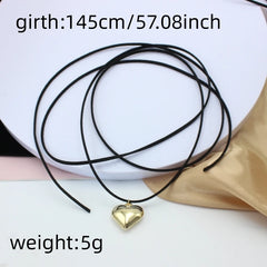 Diy Jewelry Goth Black Velvet 25mm Heart Pendant Choker Necklace for Women