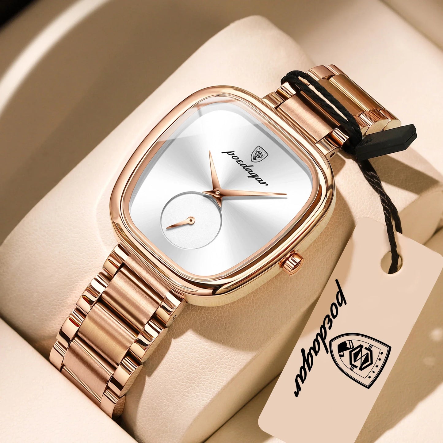 POEDAGAR Elegant Luxury Watch For Woman Waterproof Stainless Steel Women's Quartz Watches Simple High Quality Ladies Wristwatch