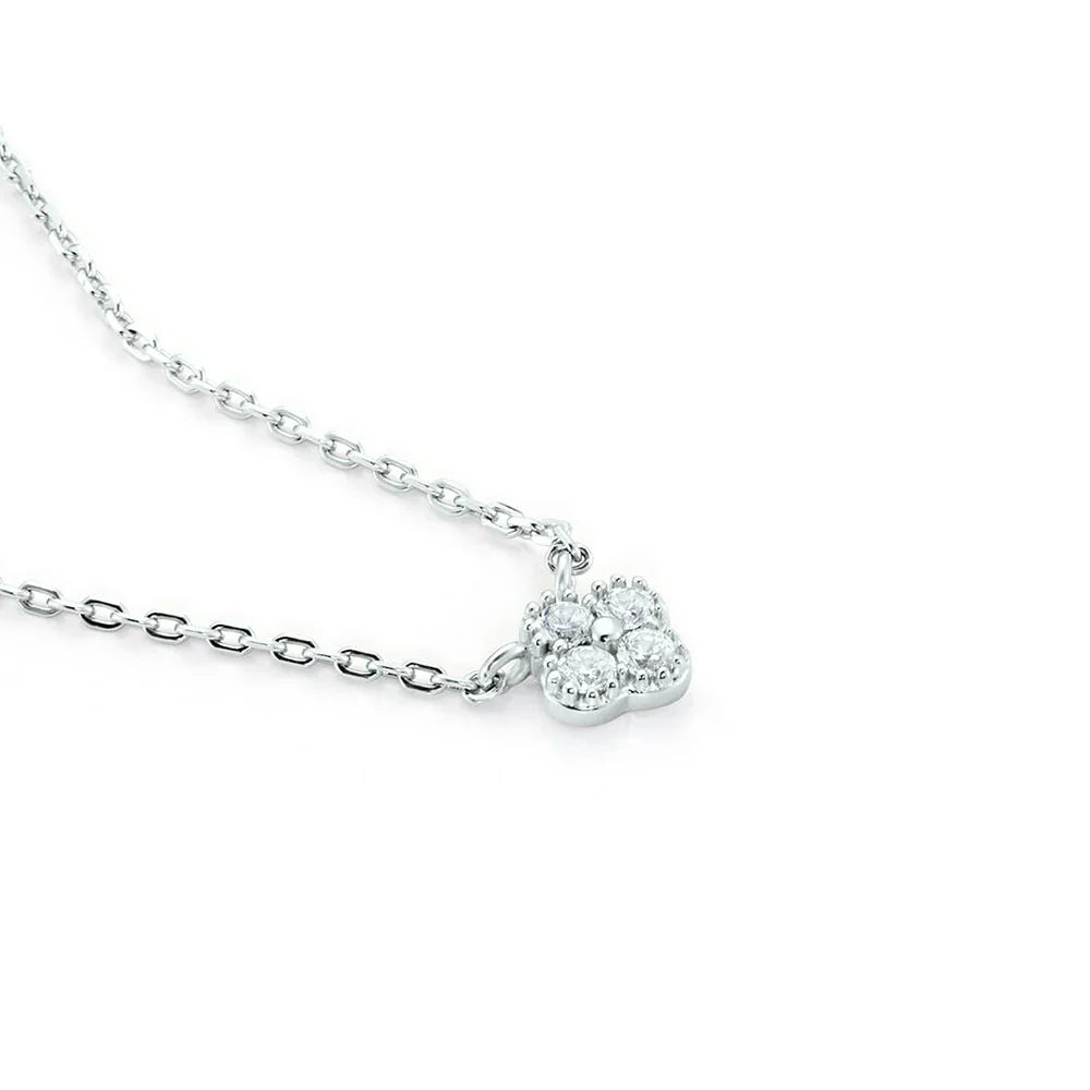 ROXI 100% 925 Sterling Silver Turquoise Crystal Petal Patter Pendant Necklaces For Women Delicate Wedding Jewelry Collar Mujer